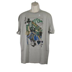 WeLoveFine Steam Workshop Card Graphic T-Shirt Men Size XL Gray Short Sleeve